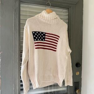 Coldwater Creek Cream Cable Knit Turtleneck Sweater